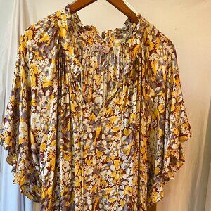 Gi Gio Floral Maxi Dress Size 2x with tie top in front